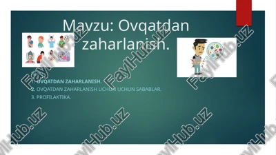 ovqatdan zaharlanish — PPTX