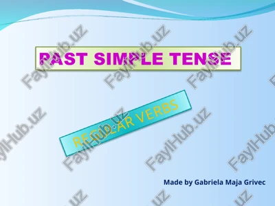 past simple tense — PPT