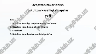 botulizm kasalligi — PPTX