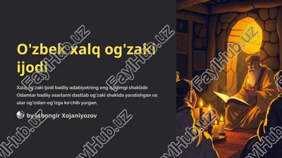xalq dostonlari — PPTX