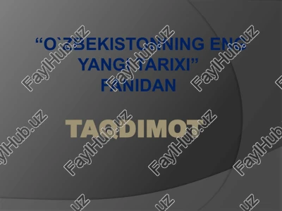 o'zbekistonning iqtisodiy va ma'naviy jarayonlari — PPTX
