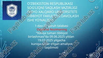 xonqatumantibbiyotbirlashmasi — PPTX
