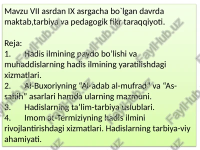 vii-ix asr maktab tarbiyasi — PPTX