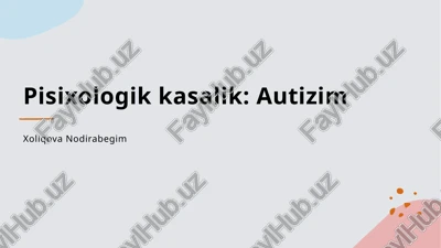 autizim — PPTX