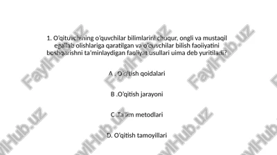 o'quvchilar bilimlarini chuqur egallash — PPTX