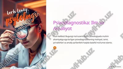 psixodiagnostika: ilm va amaliyot — PPTX