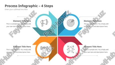 process infographic – 4 steps — PPTX