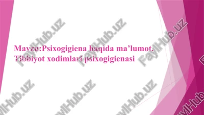 psixogigienahaqidama’lumot — PPTX