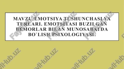 emotsiyatushuncha sivaturlari — PPTX