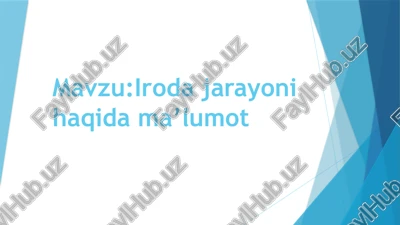 irodajarayoni haqida ma’lumot — PPTX