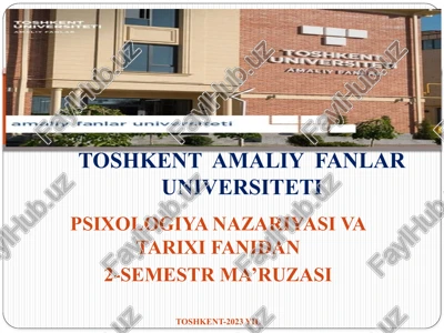 psixologiya nazariyasi va tarixi fanidan — PPTX