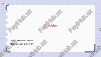 qushlar — PPTX