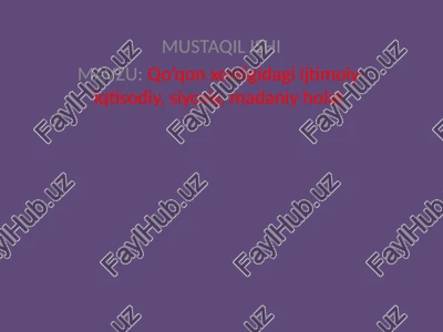 mustaqilishi — PPTX