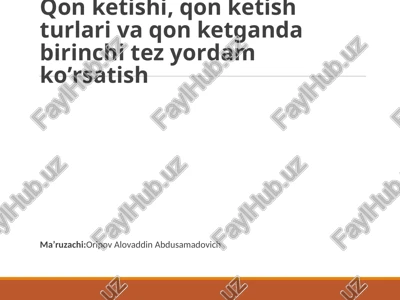 qon ketishi — PPT