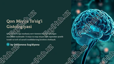 qon miyya toʼsigʻi gistologiyasi — PPTX