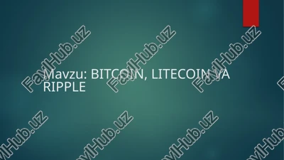 bitcoin, litecoin va ripple — PPTX