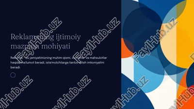 reklama va uning jamiyatga ta'siri — PPTX