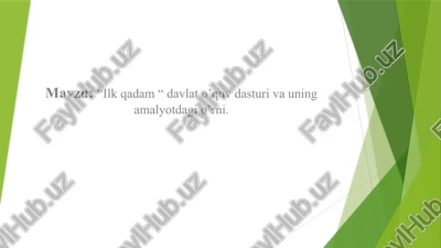 ilkqadam davlato'quvdasturi — PPTX