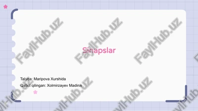 sinapslar — PPTX