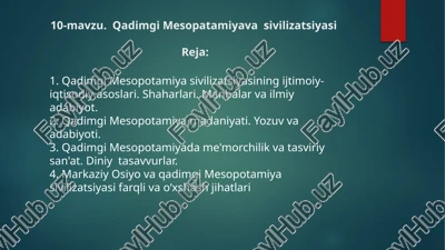 qadimgi mesopatamiyavasivilizatsiyasi — PPTX