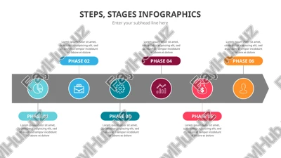 steps, stages infographics — PPTX