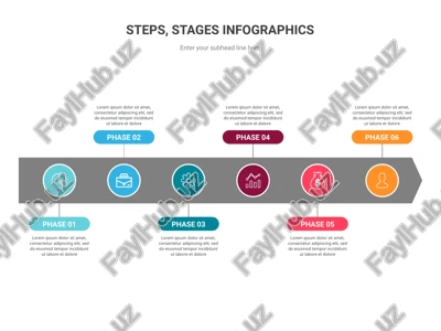 steps, stages infographics — PPTX