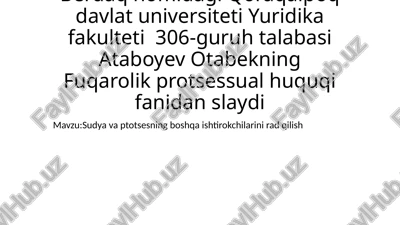 fuqarolik protsessi ishtirokchilari — PPTX