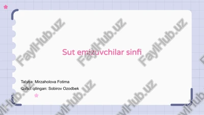 sut emizuvchilar sinfi — PPTX