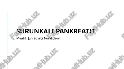 surunkali pankreatit — PPTX