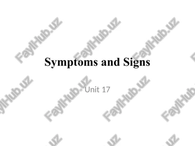 symptoms and signs — PPTX