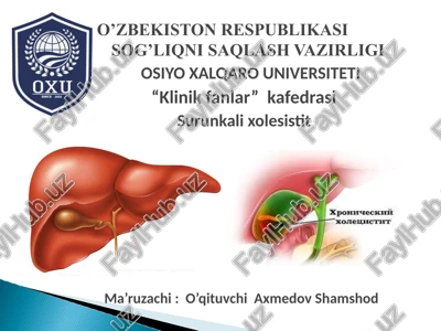 surunkali xolesistit — PPT