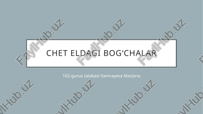 bolalar bogʻchasi — PPTX