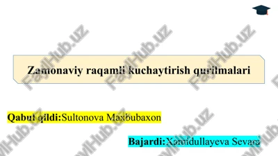 zamonaviy raqamli kuchaytirish qurilmalari — PPTX
