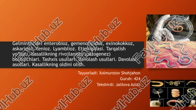 gelmintozlar — PPTX