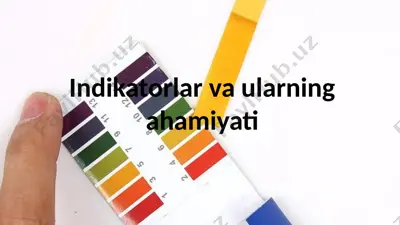 indikatorlar va ularning ahamiyati — PPTX