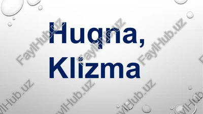 huqna, klizma — PPTX