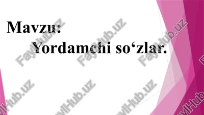 yordamchiso‘zlar — PPTX
