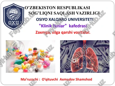 silgaqarshi moddalarning tasnifi — PPTX