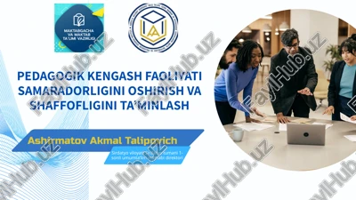 pedagogik kengash faoliyati samaradorligini oshirish va shaffofligini ta’minlash — PPTX