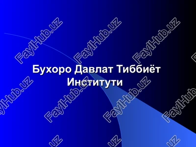 bosh, kukrak kafasi va korinning yopik shikastlari — PPT