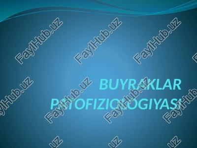 buyraklar patofiziologiyasi — PPTX