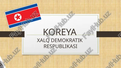 koreya xalq demokratik respublikasi — PPTX