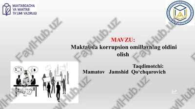 maktabdagi korrupsiya — PPTX