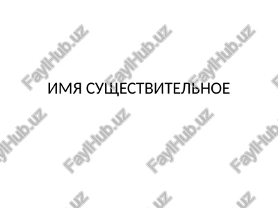 imya sushestvitelnoe — PPTX