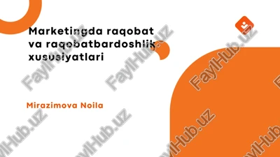 raqobatning xususiyatlari — PDF
