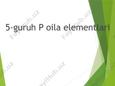 5-guruh p oila elementlari — PPTX