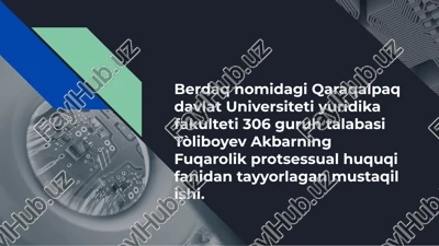 fuqarolik protsessual huquqi — PPTX