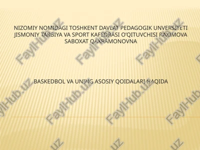 basketbol va uning asosiy qoidalari — PPTX