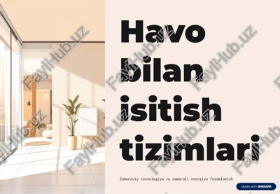 havo bilan isitish tizimlari — PDF