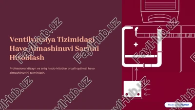 ventilyatsiya tizimidagi havo almashinuvi sarfini hisoblash — PDF
